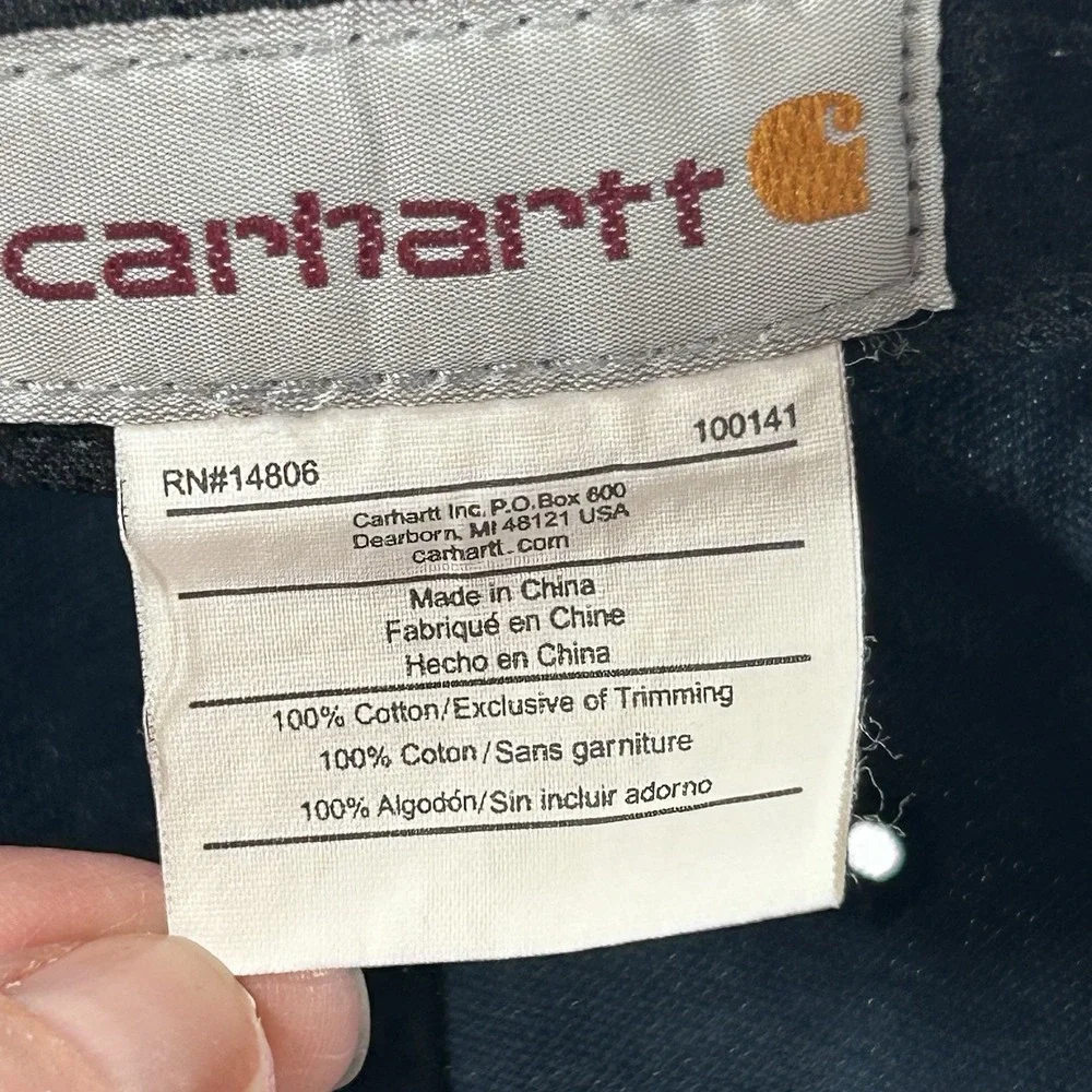 Men's Gray Carhartt Canvas Adjustable Strap Back Hat One Size Fits All